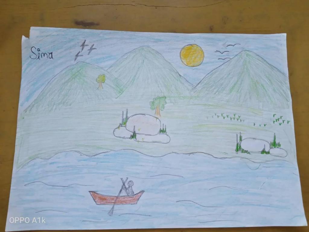 Sima Chaudhary, 17, Art By Children from "Children's Peace Home", Nepal