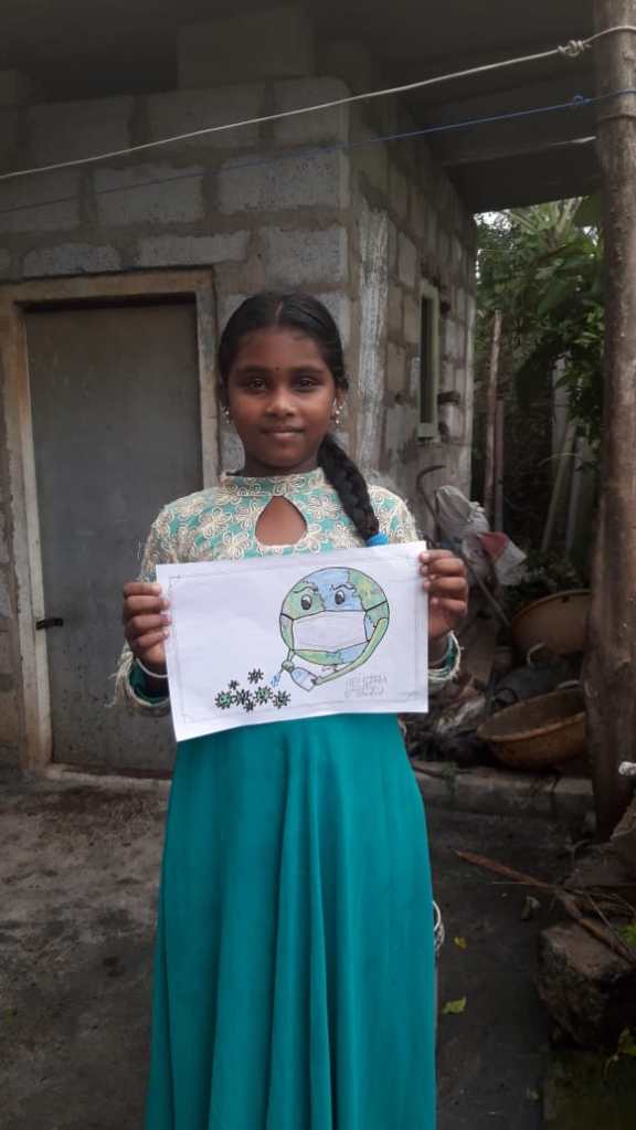 Drawing, Abitha, 11 years old, Mysore, Karnataka, India